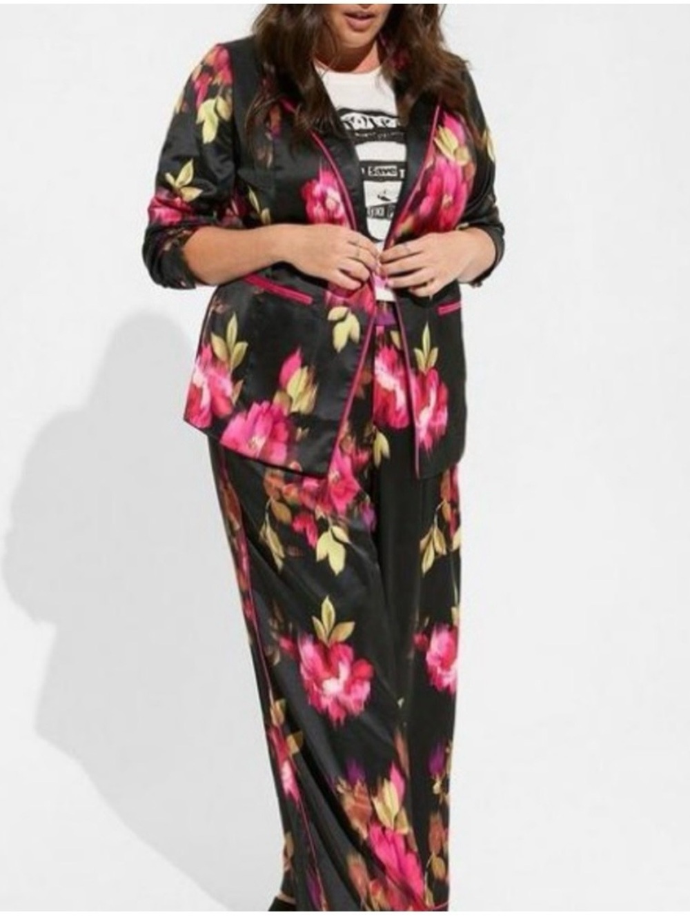 Torrid Satin elastic waist trousers
